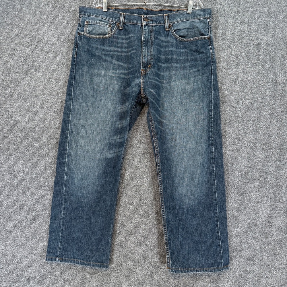 Levis Jeans Mens 38x25 Blue Straight Leg Regular Fit Denim Casual Classic